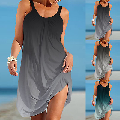 #ad Sundresses For Women Beach T Shirt Dresses Wrap Dresses for Women Casual Summer