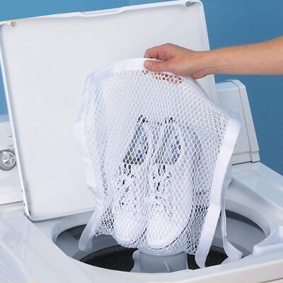 #ad Hanging Dry Shoe Washing Bag Cloth Laundry Mesh Net Sneaker Storage Polyester CA