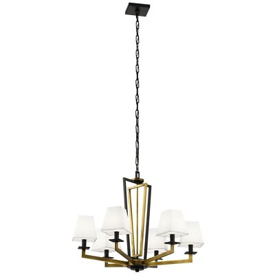 #ad 6 Light Medium Chandelier In Soft Contemporary Style 22 Inches Tall and 28