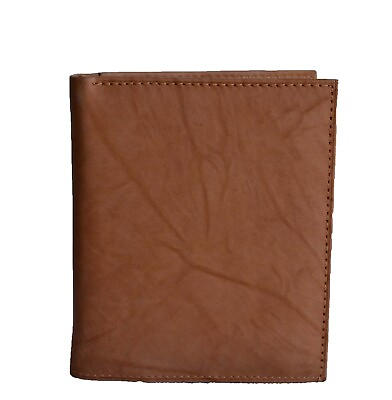 #ad Men#x27;s leather bi fold wallet short bi fold wallet pocket wallet tan wallet men