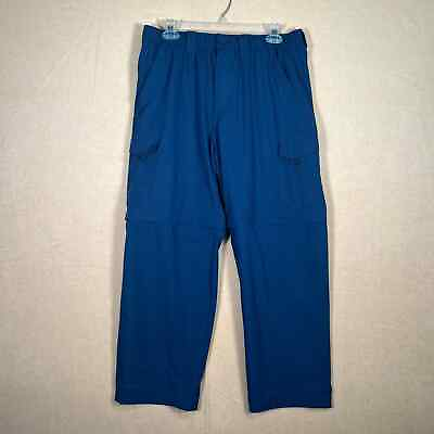 #ad Reel Legends Convertible Pants Men’s Medium 32 34 Navy Blue Fishing Shorts