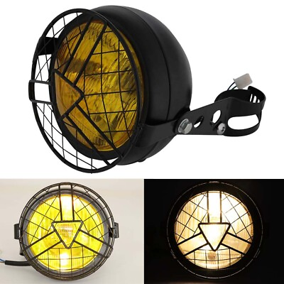 #ad Motorcycle Front Headlight Black For CG125 GN125 Cafe Racer Bobber CustomCovers