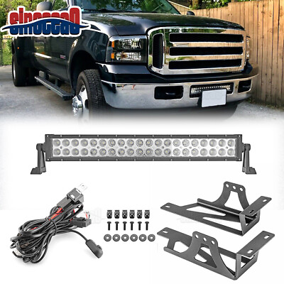 #ad Bumper LED Light Bar Kit For 2005 2006 2007 Ford F250 F350 Super DutyMountWire