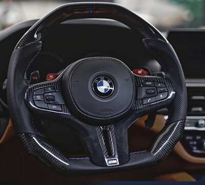#ad Bmw M5 F90 Carbon Alcantara Steering Wheel Center Trim