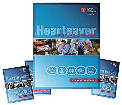 #ad Heartsaver First Aid CPR AED Paperback By American Heart Association GOOD