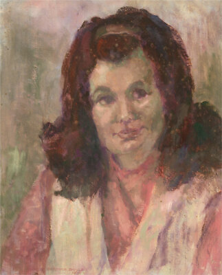#ad Barbara Doyle b.1917 1975 Oil Portrait