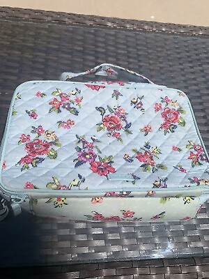 #ad Vera Bradley Large Water Bouquet Cosmetic Makeup Case