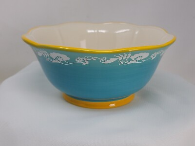 #ad The Pioneer Woman Spring Bouquet Serving Cereal Bowl 6.75” Teal Floral