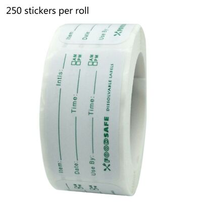 #ad 250pcs roll Kitchen Food Storage Labels Refrigerator Freezer Adhesive Sticker