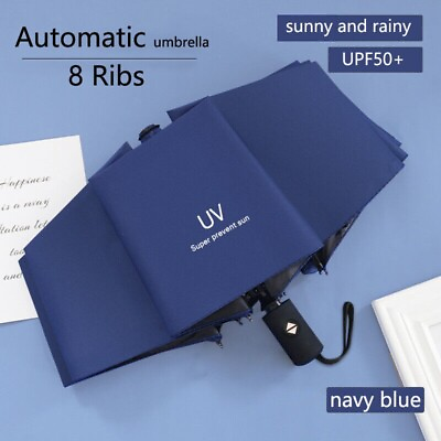 #ad Automatic Anti UV Sun Rain Windproof 3 Folding Compact Umbrella