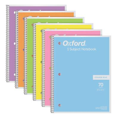 #ad Oxford Spiral Notebook 6 Pack 1 Subject College Ruled Paper 8 x 10 1 2 Inch