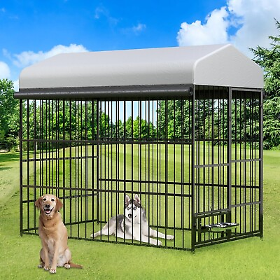 #ad Outdoor Dog Kennel with Roof Dog Kennel Outside Heavy Duty Dog Playpen Dog ...