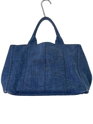 #ad Used Prada Canapa Tote Bag Cotton Indigo Bag