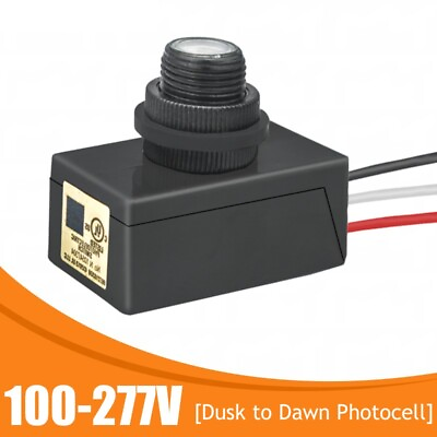 #ad Dusk to Dwan Day Night Sensor Photoelectric Switch Photo Cell Sensor 110 277V