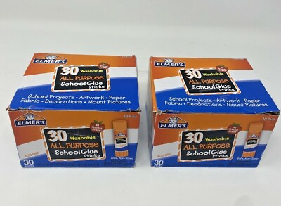 #ad 2 Boxes 60 Sticks Total Elmer#x27;s E556 All Purpose School Washable Glue Sticks
