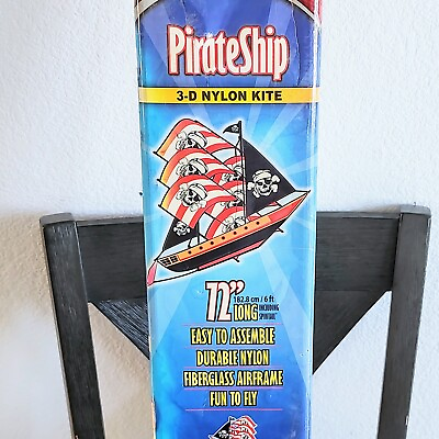 #ad Supersize 3D Pirate Ship Kite Ripstop Nylon 72quot; Long