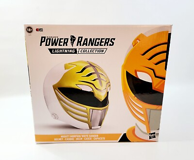 #ad Mighty Morphin Power Rangers Lightning Collection White Ranger Helmet Brand New