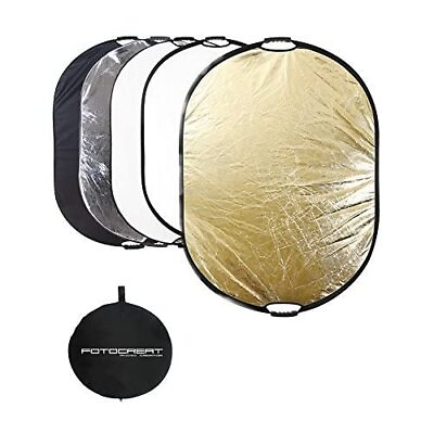 #ad FOTOCREAT Portable 5 in 1 Oval 60”X80” 150X200cm Reflector Translucent Profes...