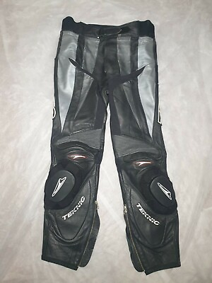 #ad Teknic Leather Trouser motorcycle Size 46 56 Black and Silver