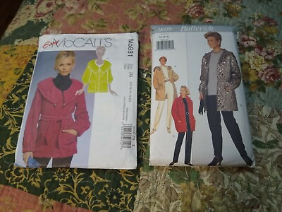#ad Butterick 3698 and MCalls M5981 Easy Womens Jackets Sizes 12 16