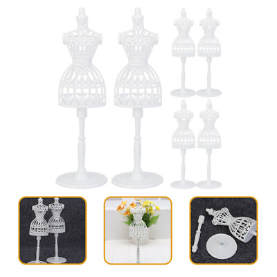 #ad 6Pcs Doll Dress Form Mini Mannequin Model Stand for Display Support Holder CA