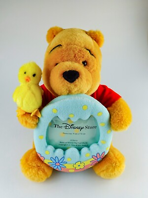 #ad Disney Easter Winnie the Pooh plush with Photo Frame and chick.