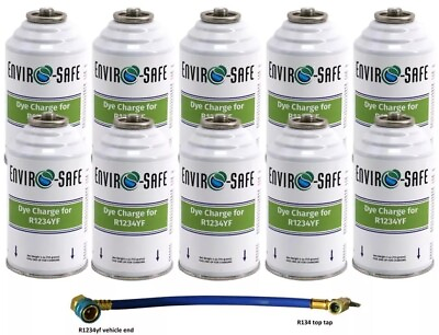 #ad #ad Refrigerant Leak Detector Dye UV Dye For 1234YF Systems Hose 10 Can Kit
