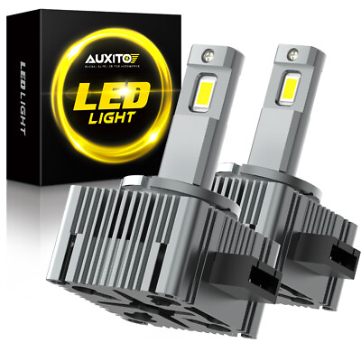 #ad AUXITO Pair LED Headlight Bulbs D3S High Low Beam HID Xenon Conversion Kit 6500K