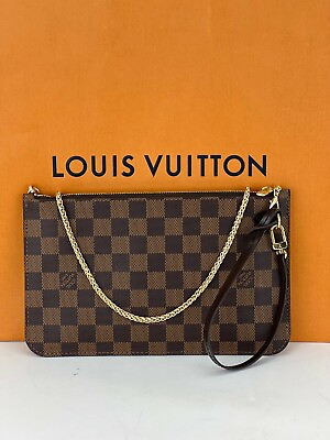 LOUIS VUITTON Pochette Damier Ebene Clutch Crossbody Bag from NEVERFULL C26 $899.00