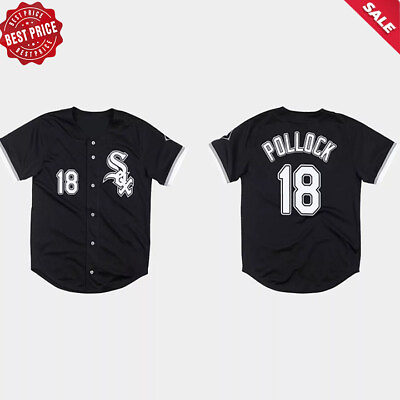 #ad Pollock Chicago Sox 1993 Baseball Jersey Print Black For Men Size S 5XL