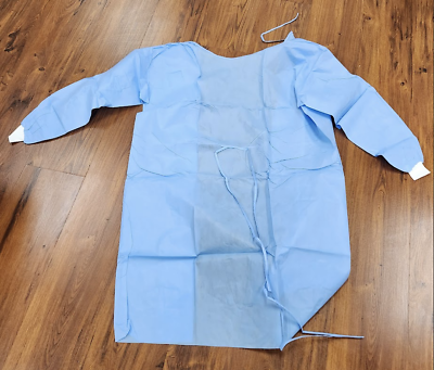 #ad Non Medical Isolation Gown Blue Elastic Cuff Evolite CASE of 100 PCS