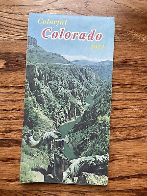 #ad 1971 Official Colorado State Highway Transportation Travel Road Map