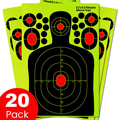 #ad 20pcs Shooting Targets Reactive Splatter Range Gun Rifle Pistol Paper Target