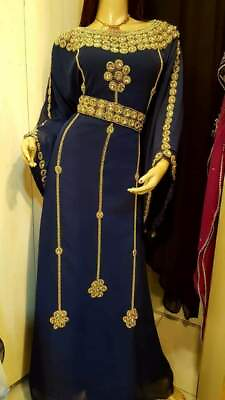 #ad Sale Fancy Moroccan Caftan Luxury Gown Dubai Abaya Maxi Farasha Dresses Takchita