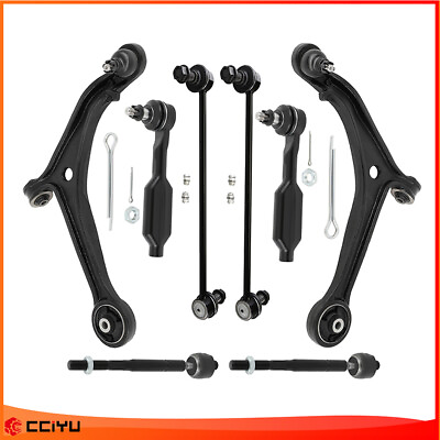 #ad 8pcs For 2005 2009 HONDA ODYSSEY Front Lower Control Arm Sway Bars Tie Rod Ends