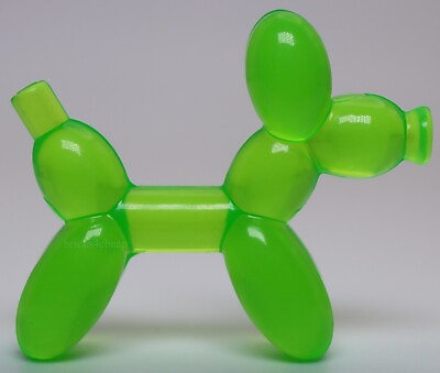 #ad Lego Trans Bright Green Minifig Utensil Balloon Dog Animal