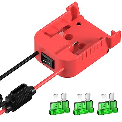 #ad Power Wheels Adaptor for Milwaukee Battery M18 with Switch and Fuse 12AWG 18...