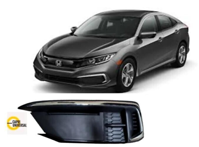 #ad For 2019 2021 Honda Civic Coupe Sedan Front Bumper Fog Light Lamp Cover left
