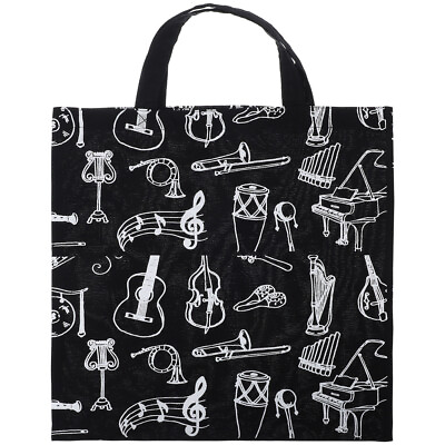 #ad Tote Bag Handbag Cloth Girls Tote Bag Shopping Bag Cartoon Instrument Patterns