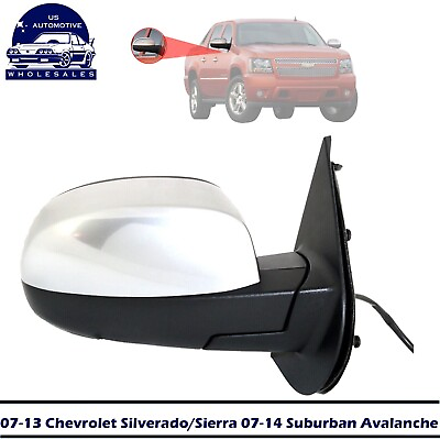 #ad New Passenger Side Power Mirror Chrome For 2007 2013 Silverado Suburban Sierra