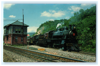 #ad Postcard Pennsylvania Railroad Atlantic 7002 American 1223 Conrail Rockville