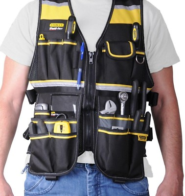 #ad Multi Pocket Tool Vest Multipurpose Personal Storage Compartments Shoulder Strap