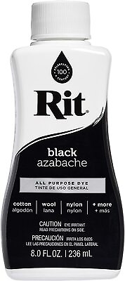 Rit All Purpose Liquid Dye Black 8 fl oz Free Shipping $10.30
