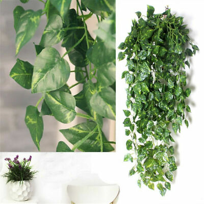 #ad US Artificial Ivy Leaf Garland Plant Fake Hanging Vine Foliage Home Garden Decor