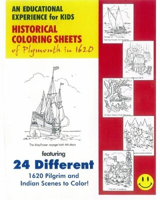 #ad HISTORICAL COLORING SHEETS OF PLYMOUTH IN 1620: HISTORICAL By G.h.d. Harry *NEW*