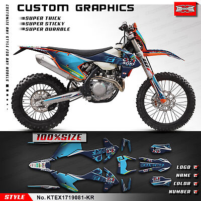 #ad MX Waterproof Custom Sticker Decal Graphics Kit for EXC XCW 2017 2018 2019