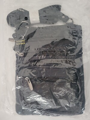 #ad black leather crossbody bag new small