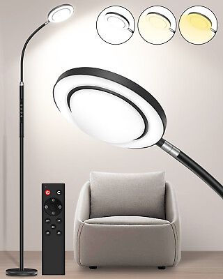 #ad 2400LM Gooseneck Standing Lamp Led Floor Lamp with 4 Color Temperature amp; Remote
