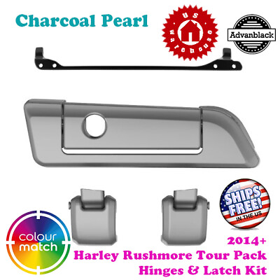#ad US Stock Charcoal Pearl Tour Pack Hinges Latch Kit for 14 Harley Electra