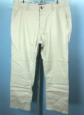 #ad Mens Enzo Denim 34x29 Beige Khaki Shimmer Custom Tailored Straight Leg Pants LA